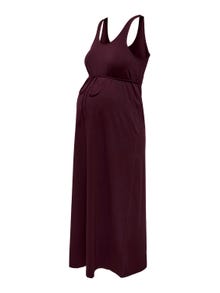 ONLY Robe longue Regular Fit Col rond Grossesse -Winetasting - 15302023