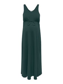 ONLY Normal geschnitten Rundhals Maternity Langes Kleid -Green Gables - 15302023