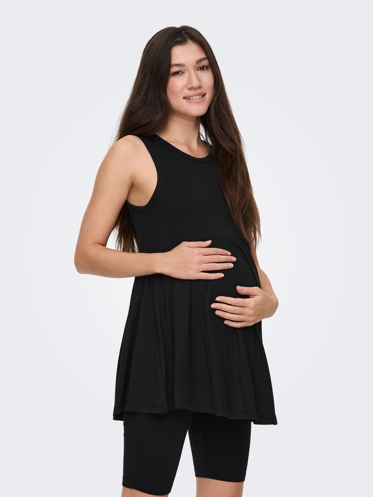 ONLY Regular Fit Round Neck Maternity Top -Black - 15302025