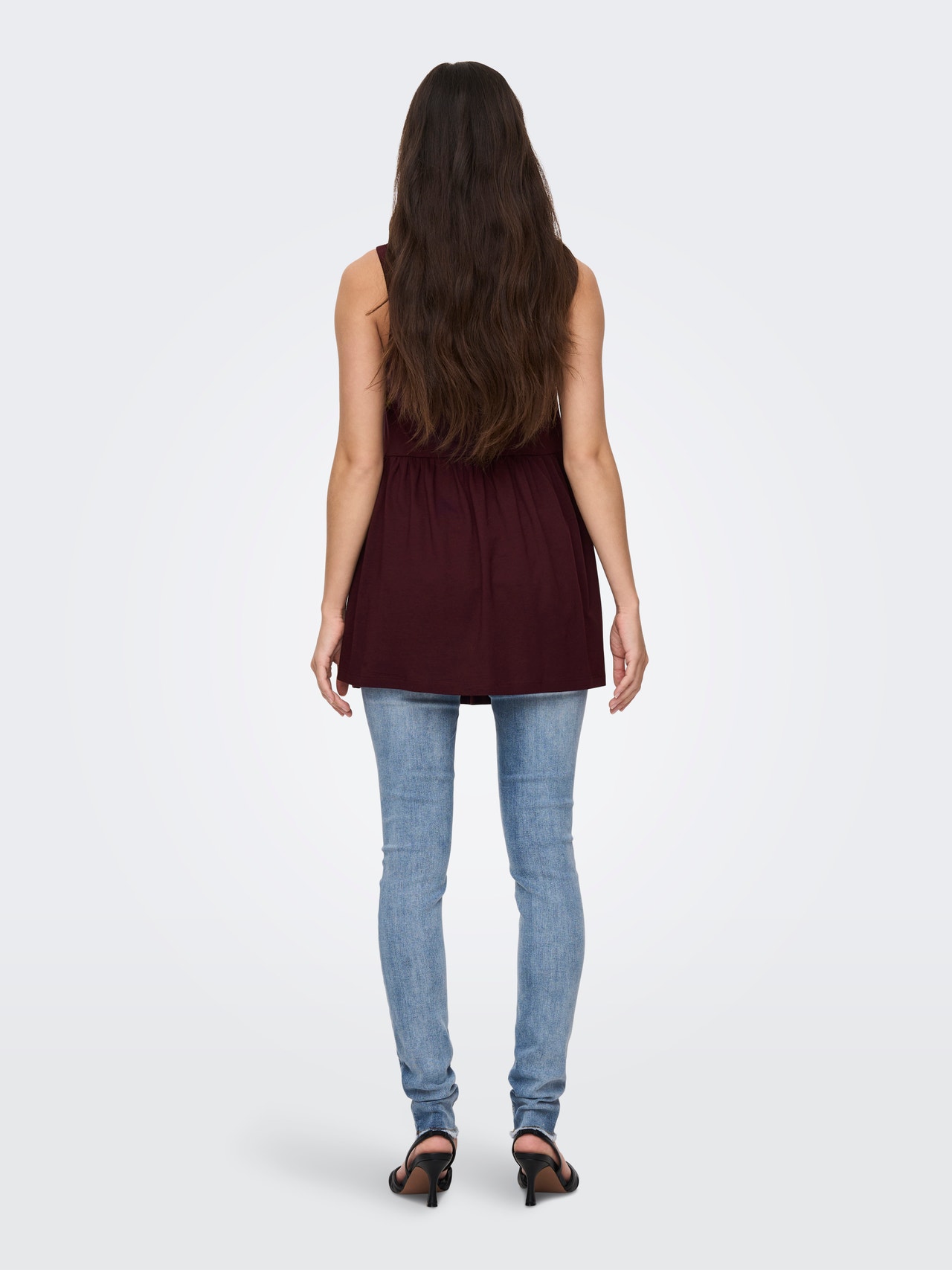 ONLY Regular Fit Round Neck Maternity Top -Winetasting - 15302025