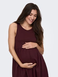 ONLY Regular Fit Round Neck Maternity Top -Winetasting - 15302025