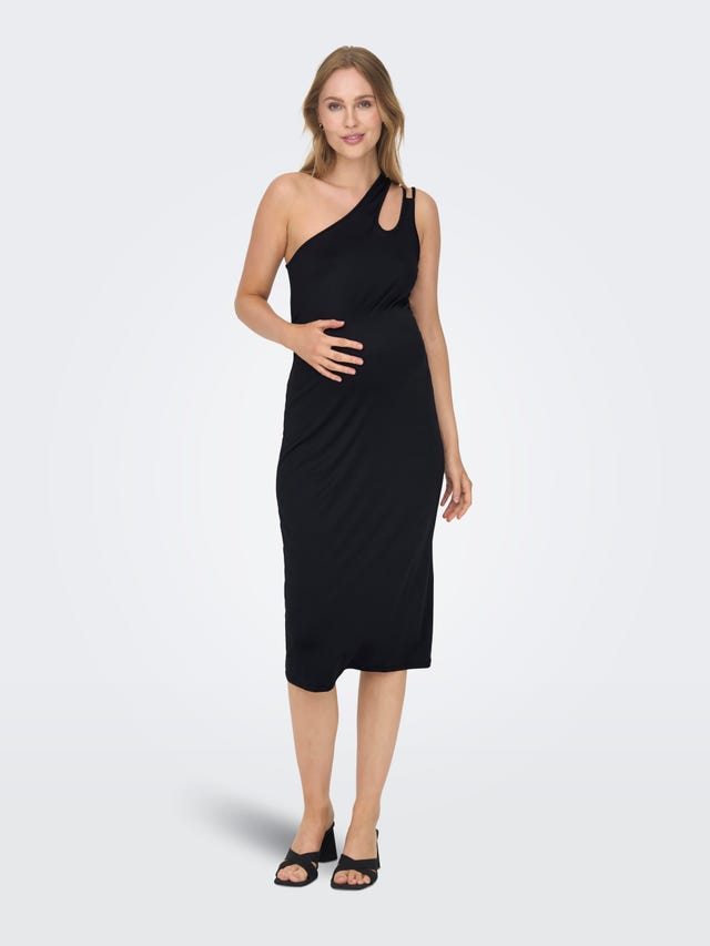 ONLY Normal geschnitten Ein-Schulter Ausschnitt Maternity Langes Kleid - 15302094