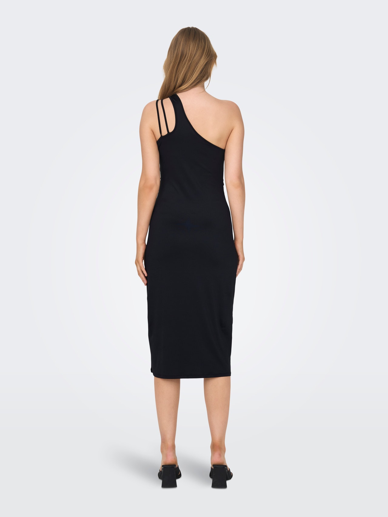 ONLY Normal geschnitten Ein-Schulter Ausschnitt Maternity Langes Kleid -Black - 15302094