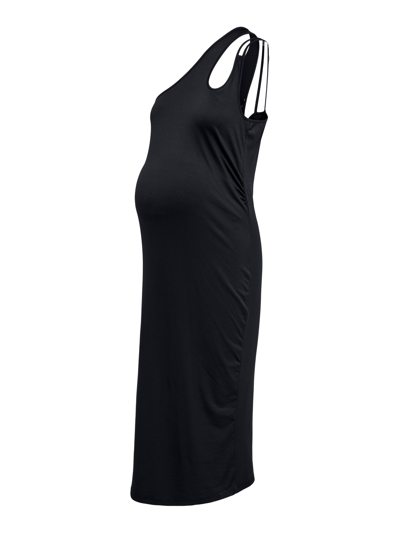 ONLY Normal passform En axel Graviditet Lång klänning -Black - 15302094