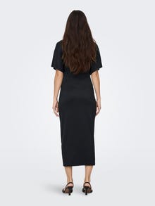 ONLY Regular Fit V-hals Lang kjole -Black - 15302095