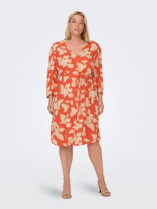 ONLY curvy midi dress with print -Tigerlily - 15302130