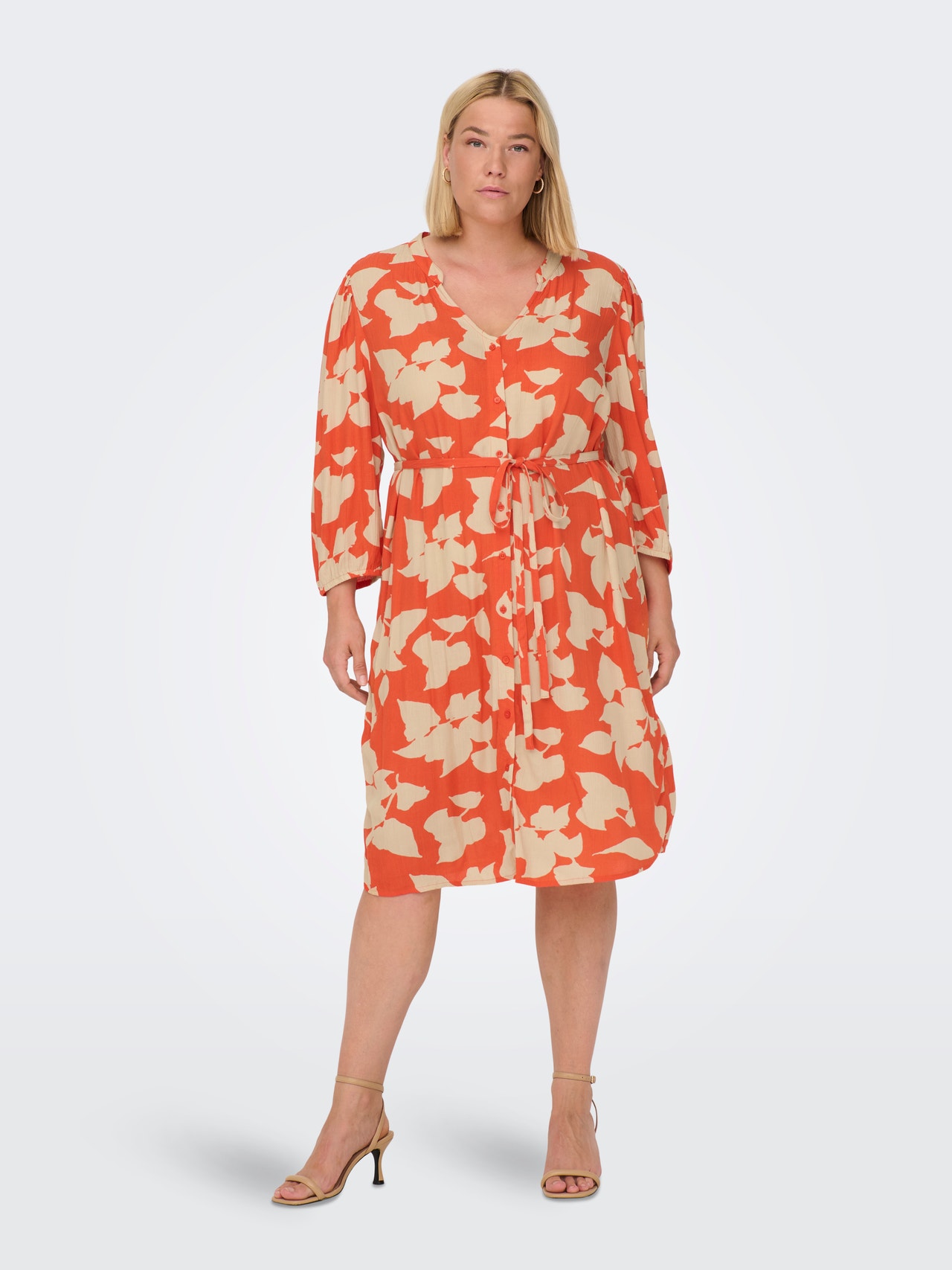 ONLY curvy midi kjole med print -Tigerlily - 15302130