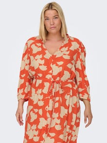ONLY curvy midi dress with print -Tigerlily - 15302130