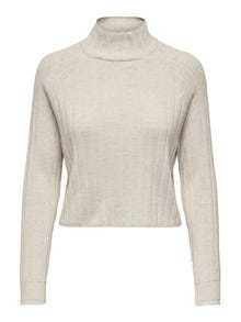 ONLY Hög hals Pullover -Pumice Stone - 15302180