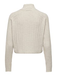 ONLY High neck knitted pullover -Pumice Stone - 15302180