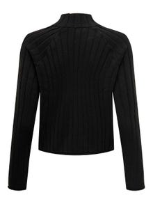 ONLY High neck knitted pullover -Black - 15302180