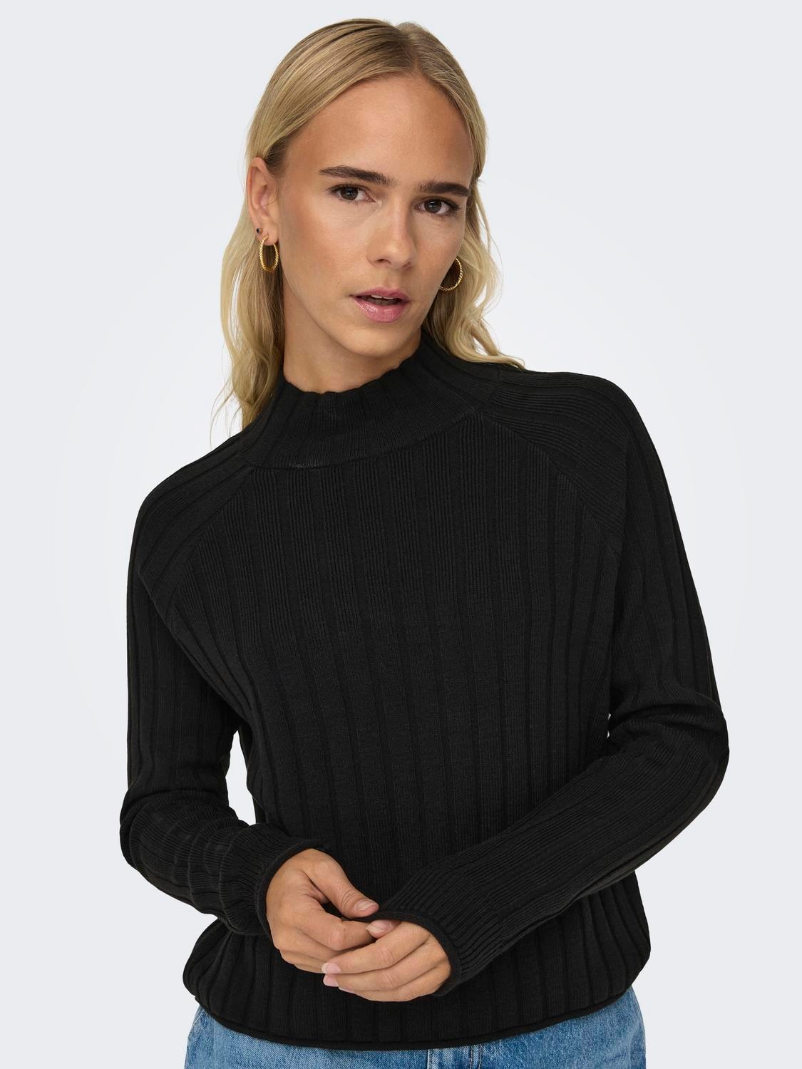 ONLY High neck Pullover -Black - 15302180