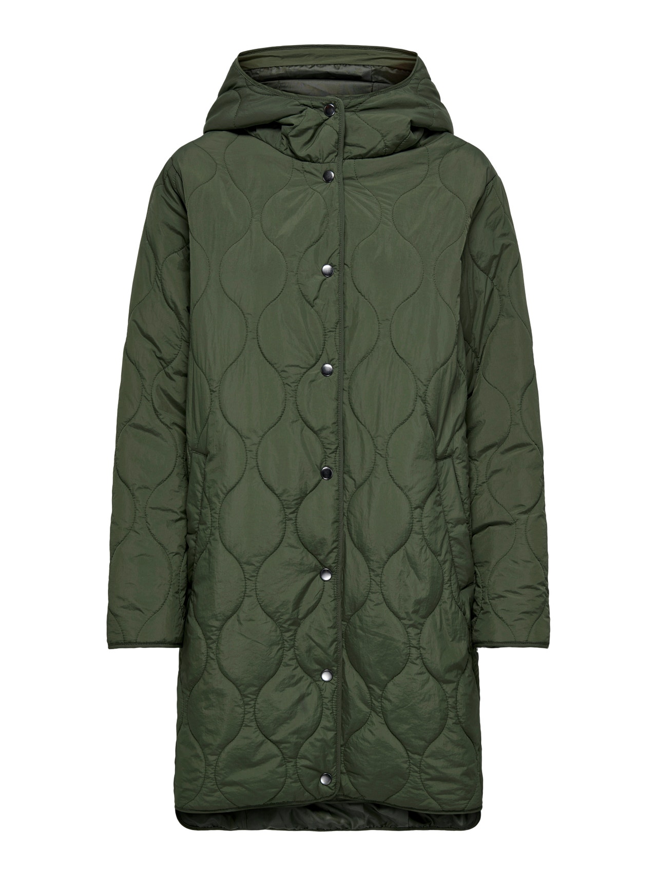 ONLY Long hooded coat -Forest Night - 15302203