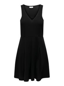 ONLY MINI V-NECK SHORT DRESS -Black - 15302214