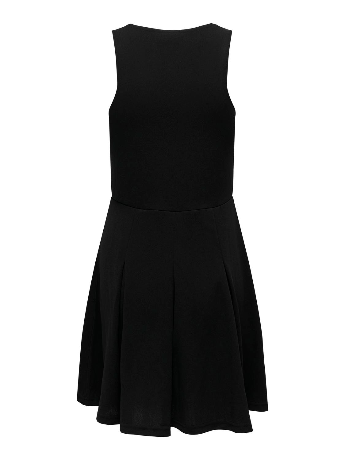 ONLY Normal geschnitten V-Ausschnitt Kurzes Kleid -Black - 15302214