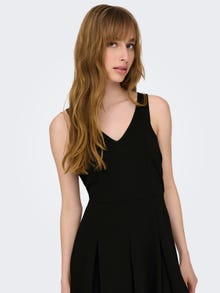 ONLY Regular Fit V-Neck Short dress -Black - 15302214