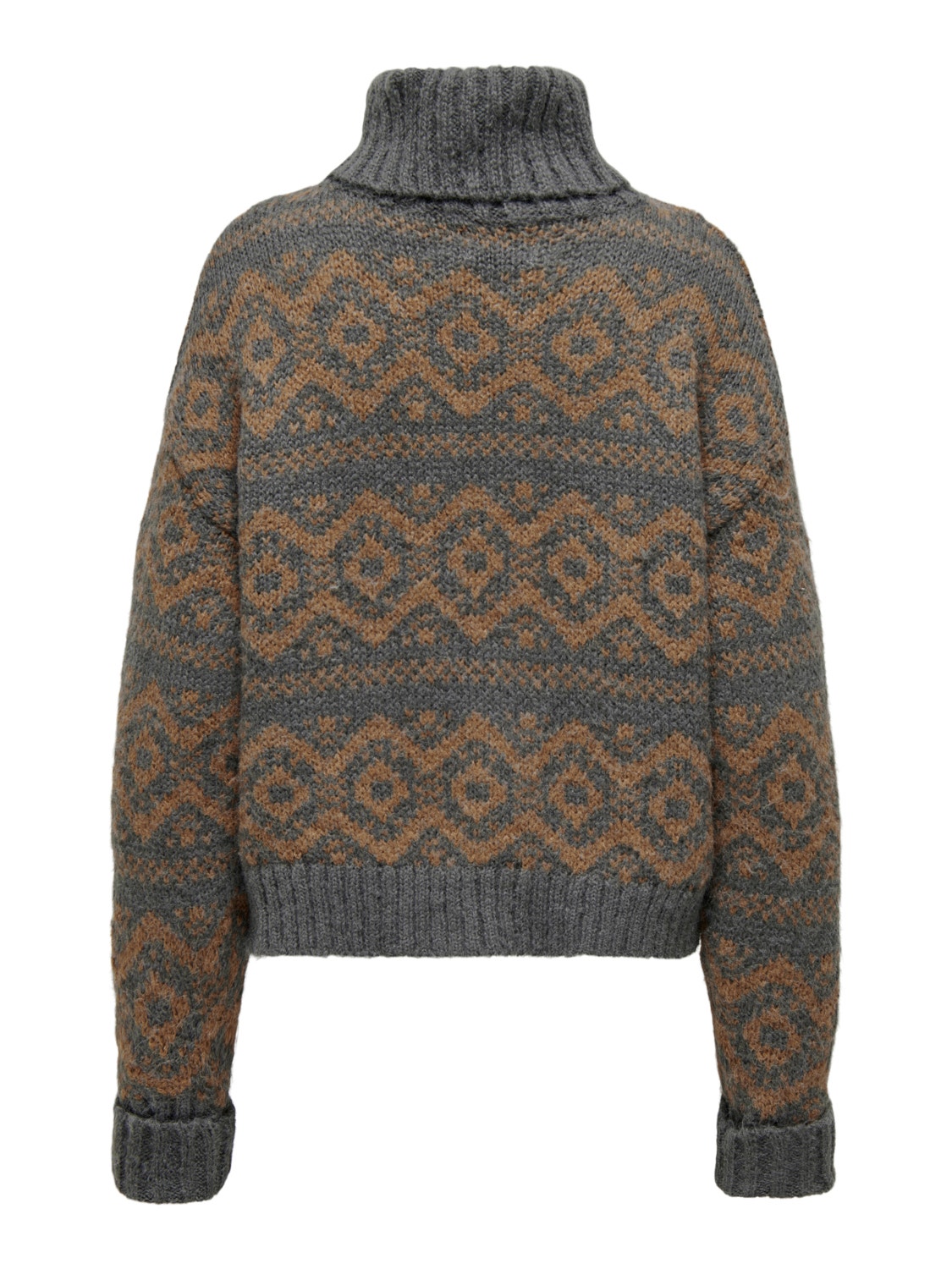 ONLY Roll neck knitted pullover -Medium Grey Melange - 15302221