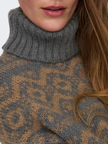 ONLY Roll neck Pullover -Medium Grey Melange - 15302221