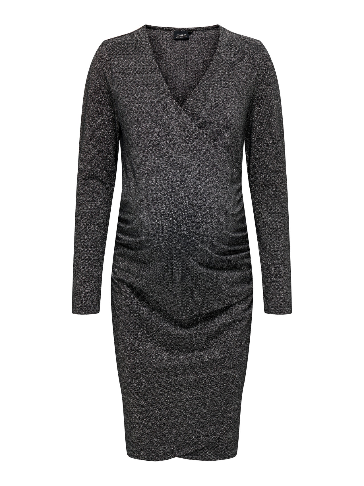 ONLY Regular fit V-Hals Zwangerschap Korte jurk -Black - 15302251