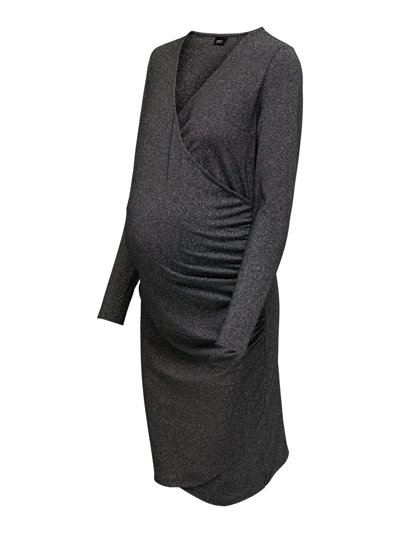 ONLY Vestido corto Corte regular Cuello en V Premamá -Black - 15302251
