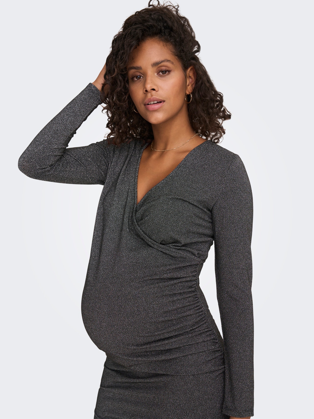 ONLY Regular Fit V-Neck Maternity Short dress -Black - 15302251