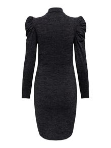 ONLY Regular fit Hoge hals Zwangerschap Pofmouwen Korte jurk -Black - 15302255