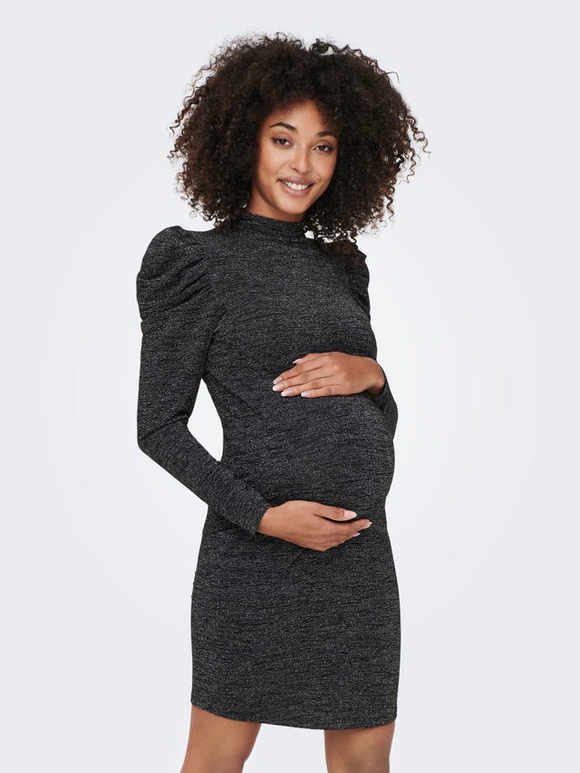 ONLY Regular Fit High neck Maternity Puff sleeves Short dress - 15302255