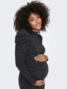 ONLY Regular Fit Høy hals Maternity Puffermer Kort kjole -Black - 15302255