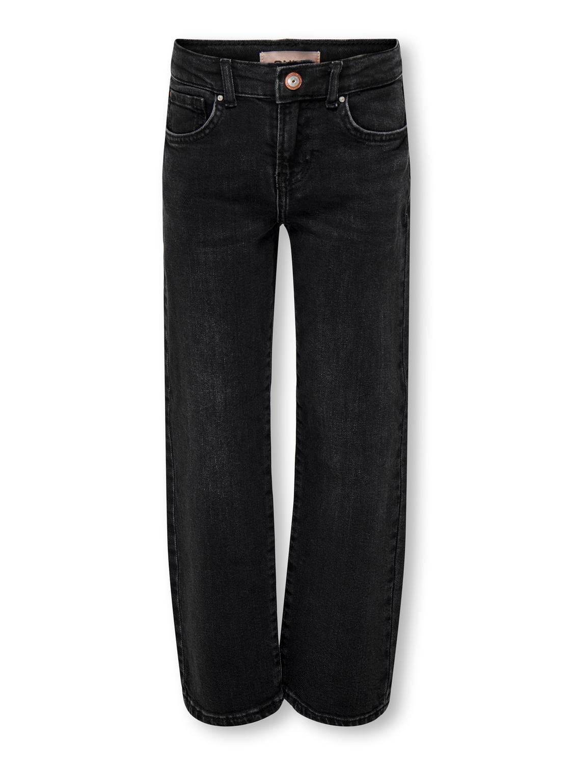 ONLY Wide Leg Fit Jeans -Washed Black - 15302275