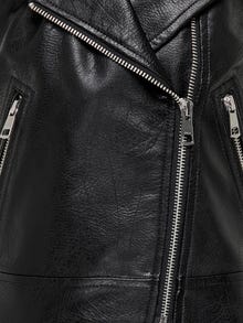 ONLY Faux leather biker waistcoat -Black - 15302278