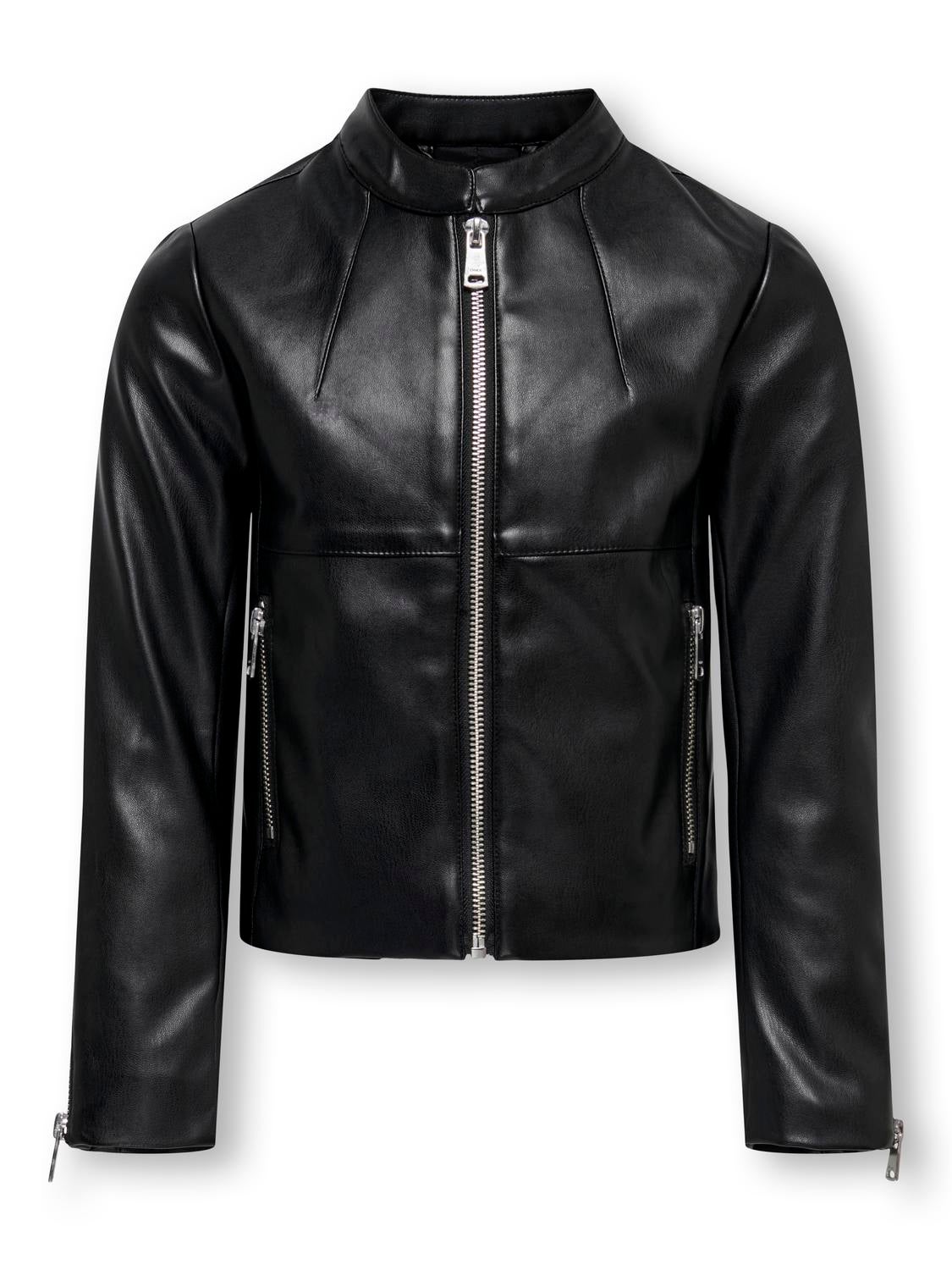 Leather look store jackets next