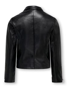 ONLY Faux leather biker jacket -Black - 15302286