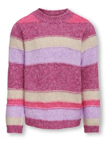 ONLY Regular Fit Round Neck Pullover -Red Violet - 15302317