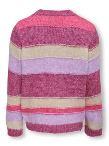 ONLY O-neck knitted pullover -Red Violet - 15302317