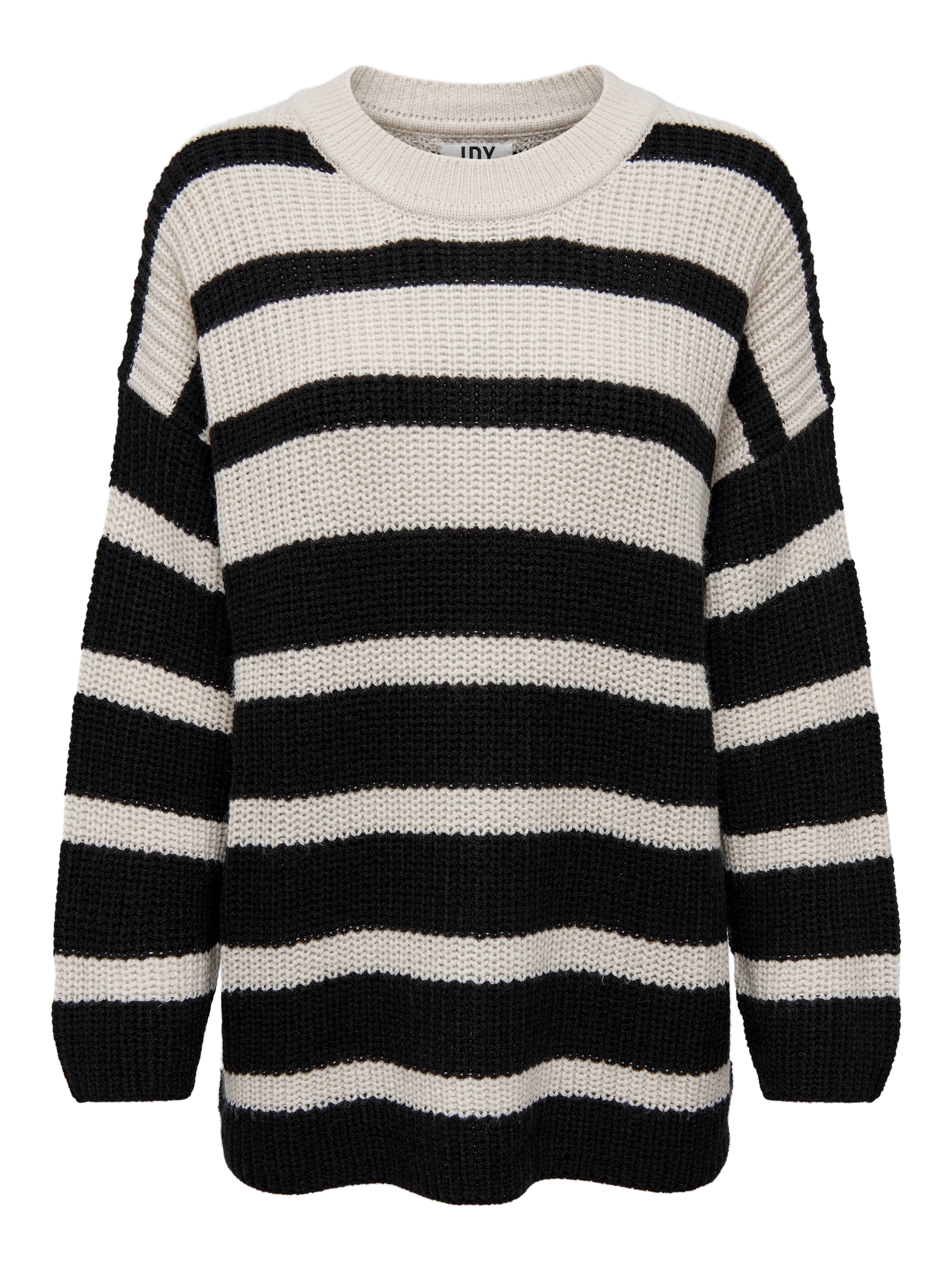 Striped Knit Pullover | White | ONLY®