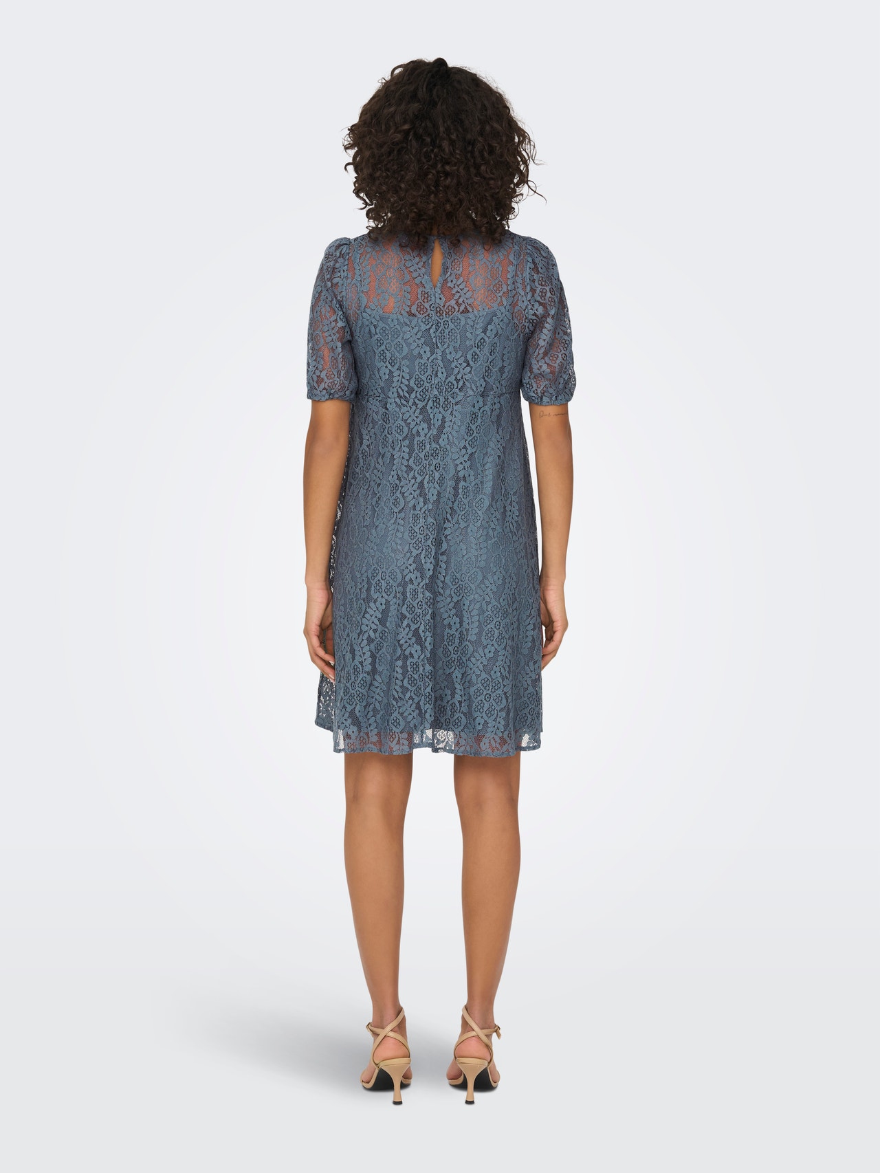 ONLY Normal geschnitten Rundhals Maternity Kurzes Kleid -Blue Mirage - 15302349