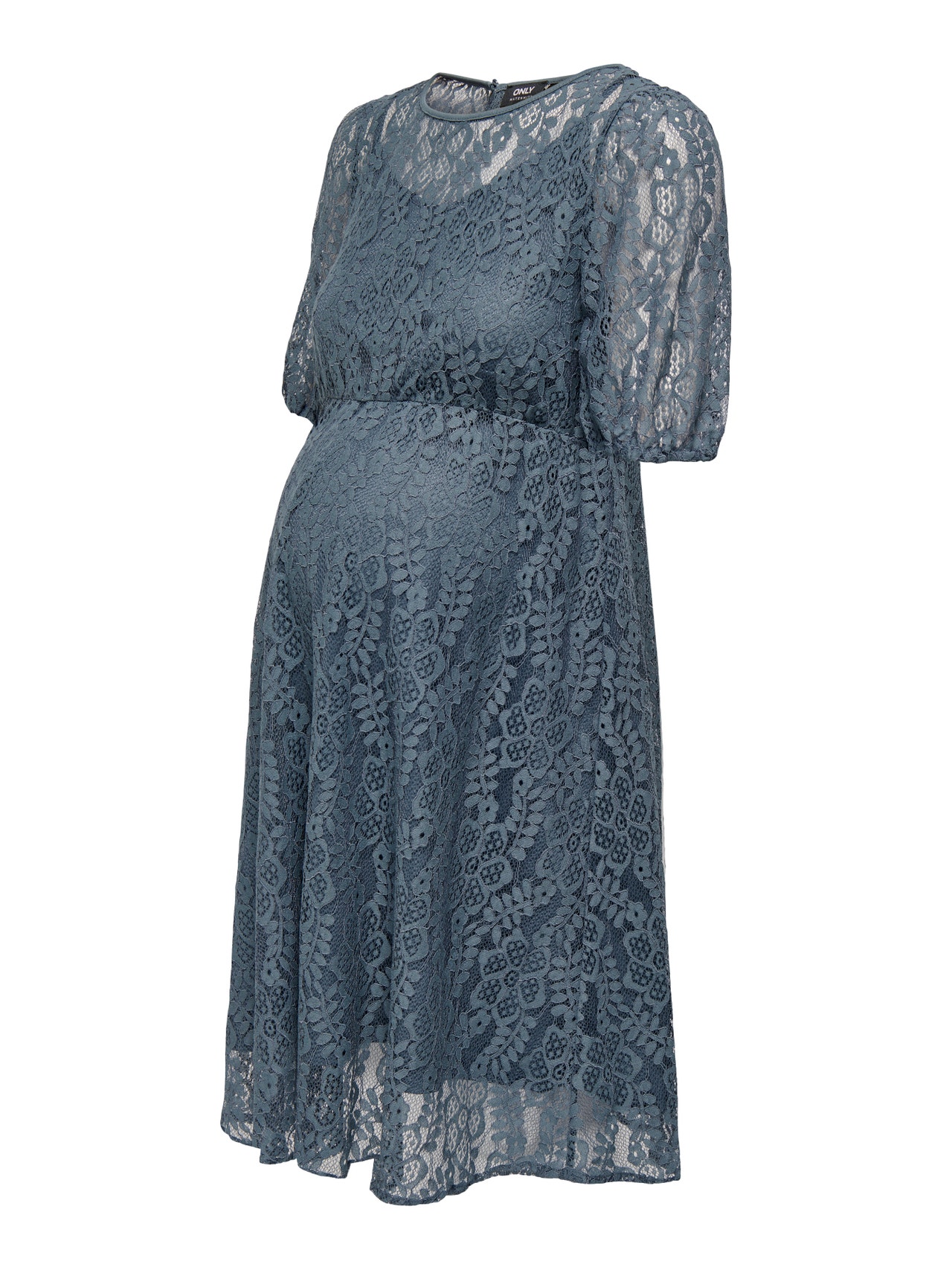ONLY Regular Fit O-hals Maternity Kort kjole -Blue Mirage - 15302349