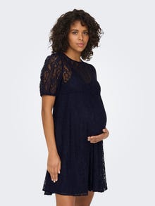 ONLY Regular Fit O-hals Maternity Kort kjole -Sky Captain - 15302349