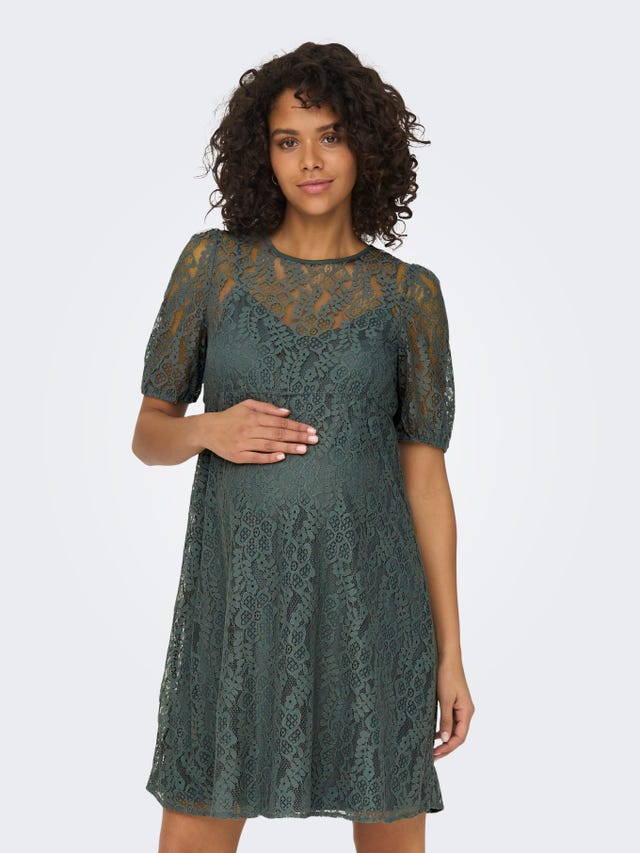 ONLY Regular Fit O-hals Maternity Kort kjole - 15302349