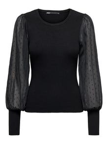 ONLY O-neck top -Black - 15302352
