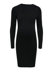 ONLY Slim Fit O-hals Maternity Kort kjole -Black - 15302355