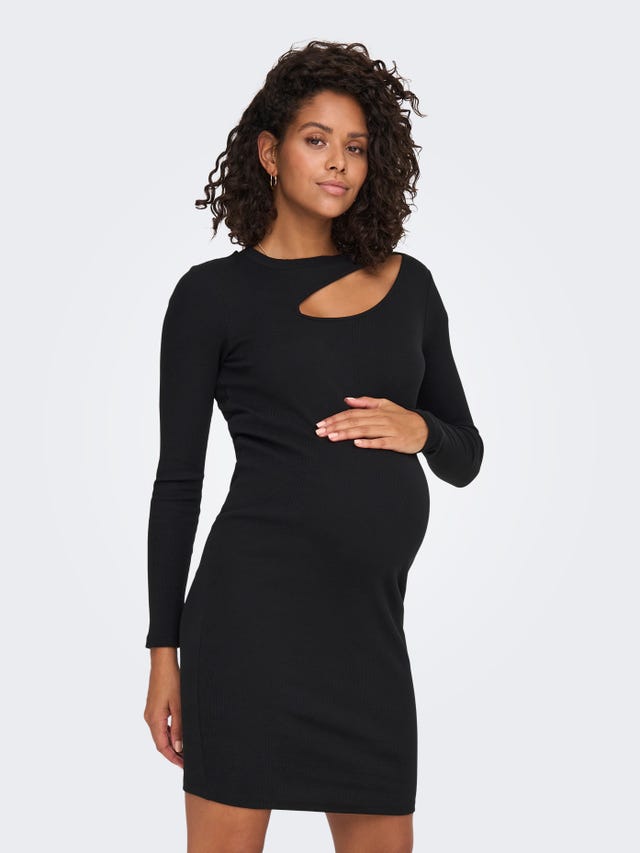 ONLY Slim Fit O-hals Maternity Kort kjole - 15302355