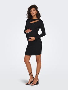 ONLY Slim fit O-hals Zwangerschap Korte jurk -Black - 15302355