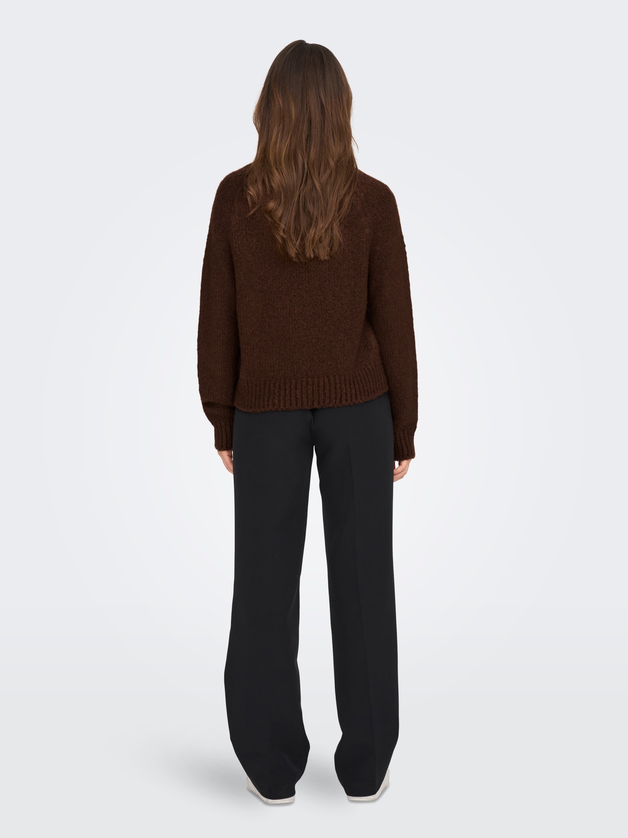 ONLY O-neck knitted pullover -Fondue Fudge - 15302361