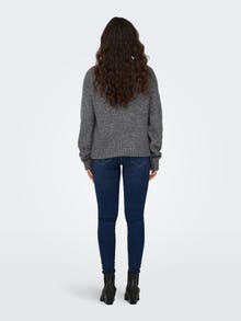 ONLY O-neck knitted pullover -Smoked Pearl - 15302361