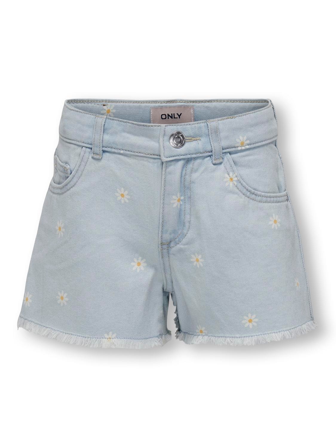 ONLY Locker geschnitten Shorts -Light Blue Denim - 15302364