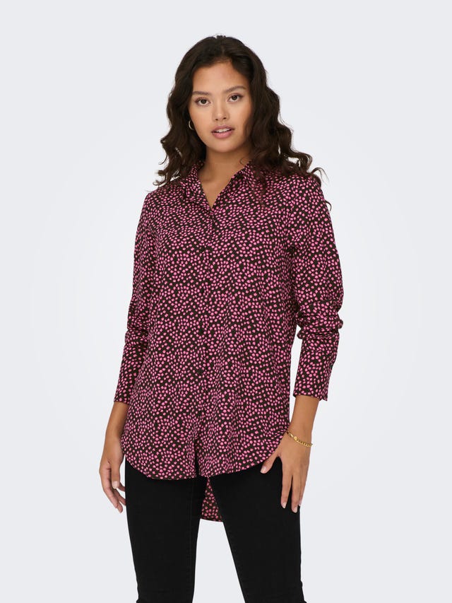 ONLY Oversized fit Overhemd kraag Manchetten met knoop Volumineuze mouwen Overhemd - 15302382