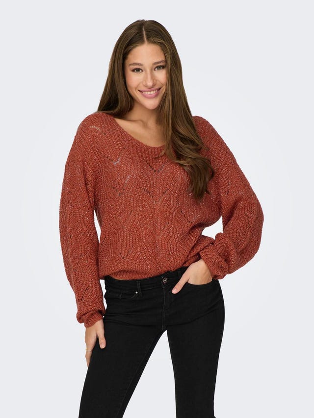 ONLY V-neck knitted pullover  - 15302387