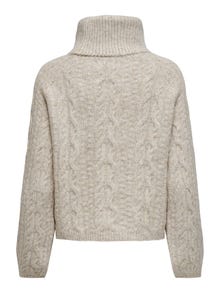 ONLY Knit sweat with high neck -Oatmeal - 15302403