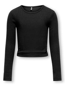 ONLY o-neck top with long sleeves -Black - 15302417